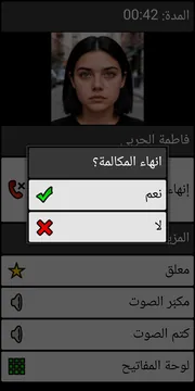 BIG Phone end call dialog screenshot