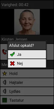 BIG Phone end call dialog screenshot