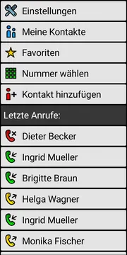 BIG Phone call screen screenshot
