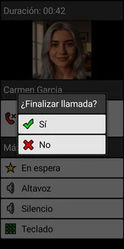BIG Phone end call dialog screenshot