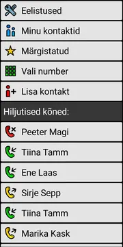 BIG Phone call screen screenshot