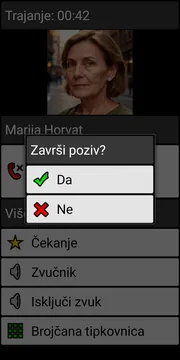BIG Phone end call dialog screenshot