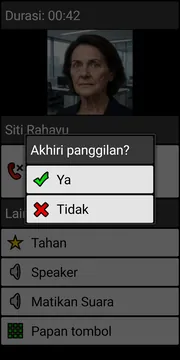 BIG Phone end call dialog screenshot