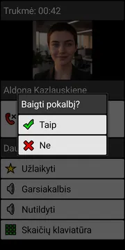 BIG Phone end call dialog screenshot