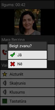 BIG Phone end call dialog screenshot