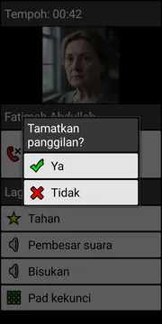 BIG Phone end call dialog screenshot
