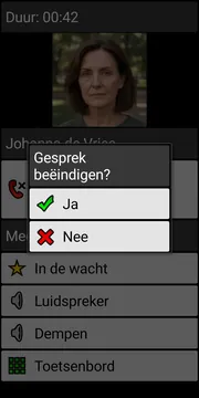 BIG Phone end call dialog screenshot