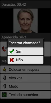 BIG Phone end call dialog screenshot