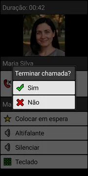 BIG Phone end call dialog screenshot