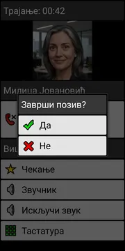 BIG Phone end call dialog screenshot