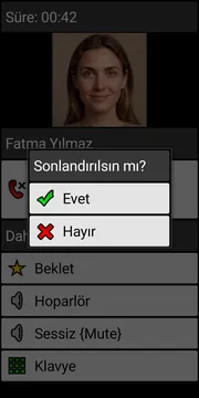 BIG Phone end call dialog screenshot