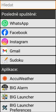 BIG Launcher apps screenshot