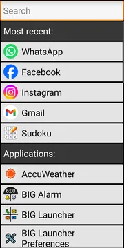 BIG Launcher apps screenshot