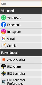 BIG Launcher apps screenshot