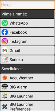 BIG Launcher apps screenshot