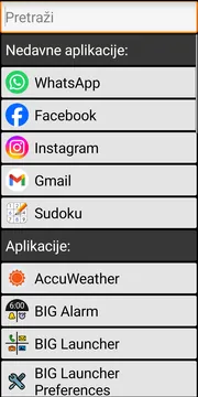 BIG Launcher apps screenshot
