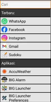 BIG Launcher apps screenshot
