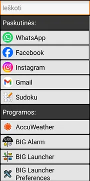 BIG Launcher apps screenshot
