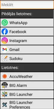 BIG Launcher apps screenshot