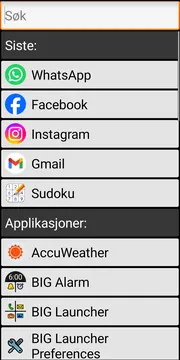 BIG Launcher apps screenshot