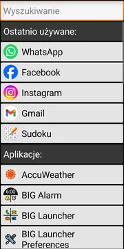 BIG Launcher apps screenshot