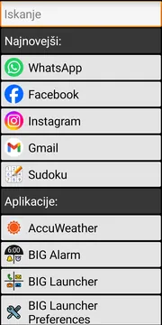BIG Launcher apps screenshot