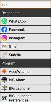 BIG Launcher apps screenshot