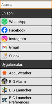 BIG Launcher apps screenshot