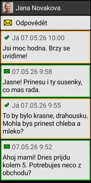 BIG SMS localized conversation screen