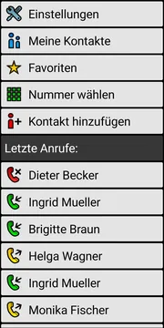 BIG Phone localized simple call screen