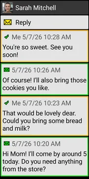 BIG SMS localized conversation screen