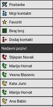 BIG Phone localized simple call screen