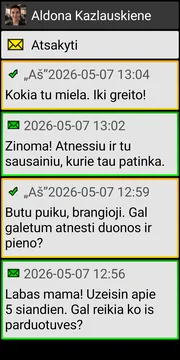 BIG SMS localized conversation screen