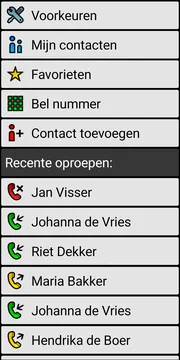 BIG Phone localized simple call screen