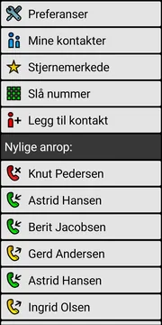 BIG Phone localized simple call screen
