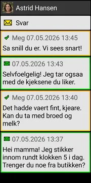 BIG SMS localized conversation screen