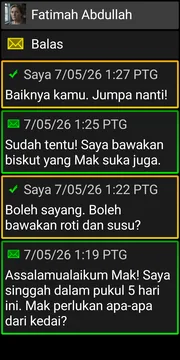 Skrin perbualan tema gelap BIG SMS