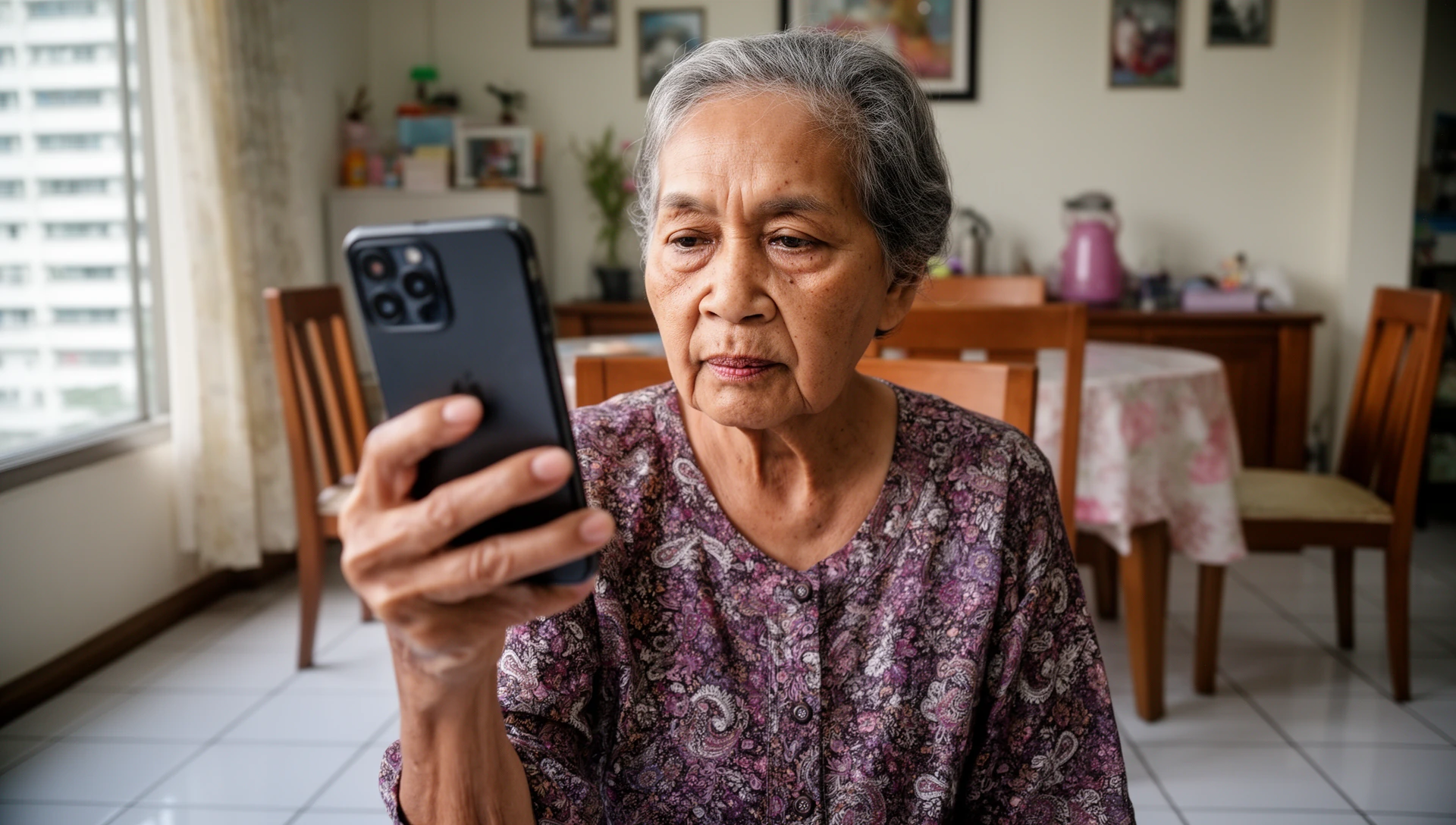 Hubungi keluarga dari butang foto pada skrin utama Android anda
