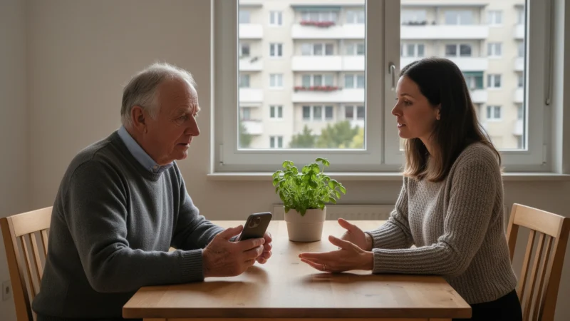 Einen Familien-WhatsApp-Chat über eine grosse Startbildschirm-Taste öffnen