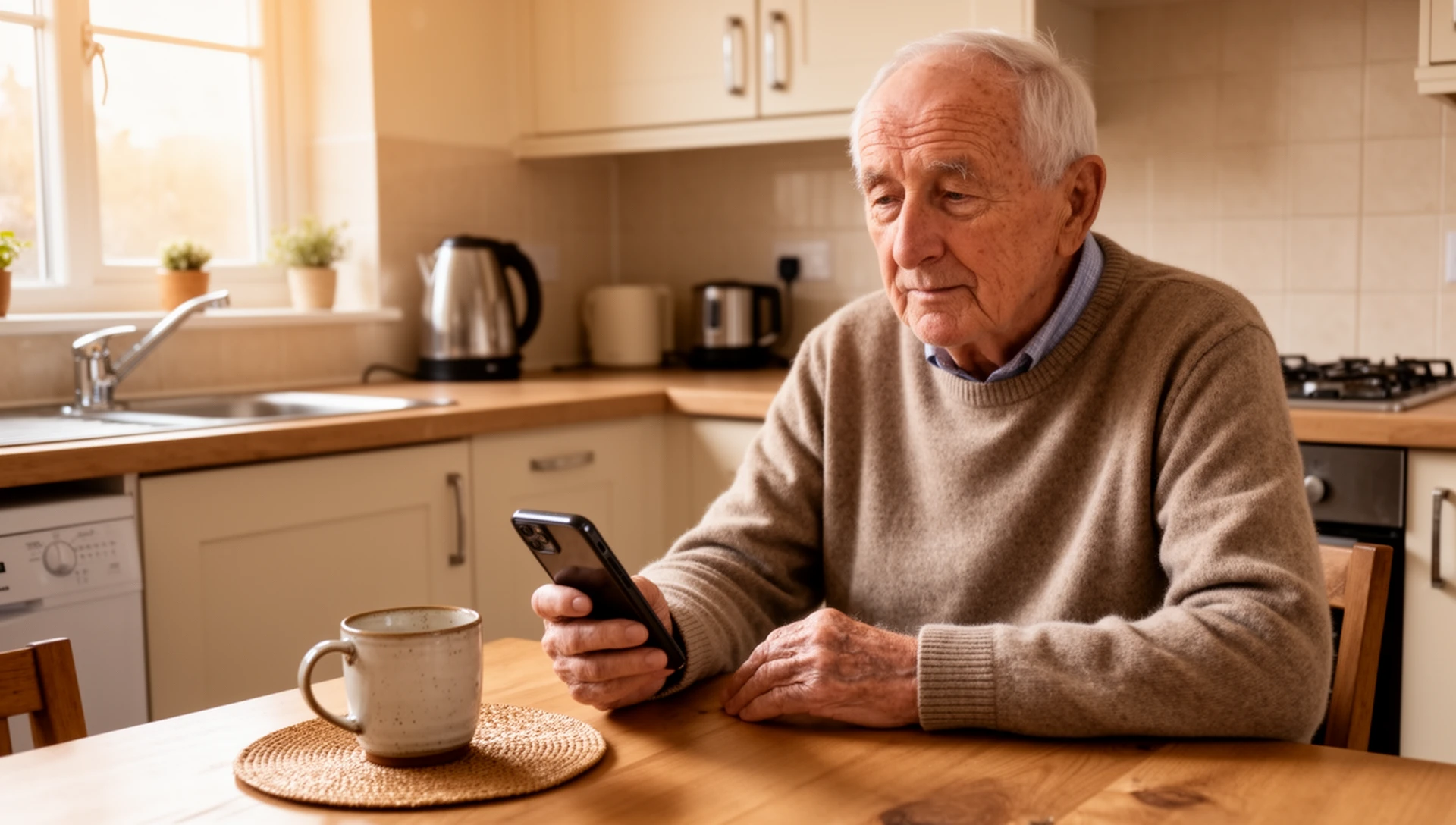 Open a family WhatsApp chat from a large home-screen button