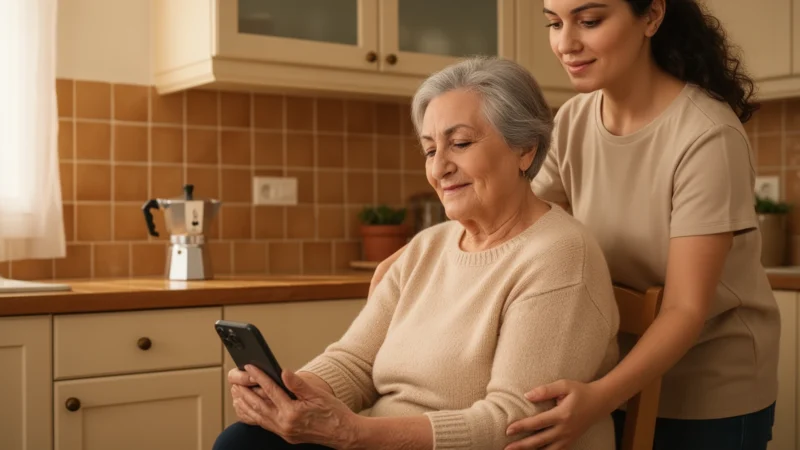 Abrir un chat familiar de WhatsApp desde un botón grande en la pantalla de inicio