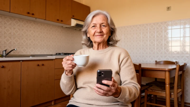 Családi WhatsApp csevegés megnyitása nagyméretű kezdőképernyő gombról
