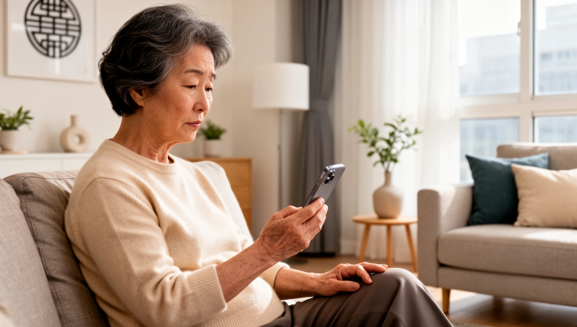 큰 홈 화면 버튼에서 가족 WhatsApp 채팅 열기